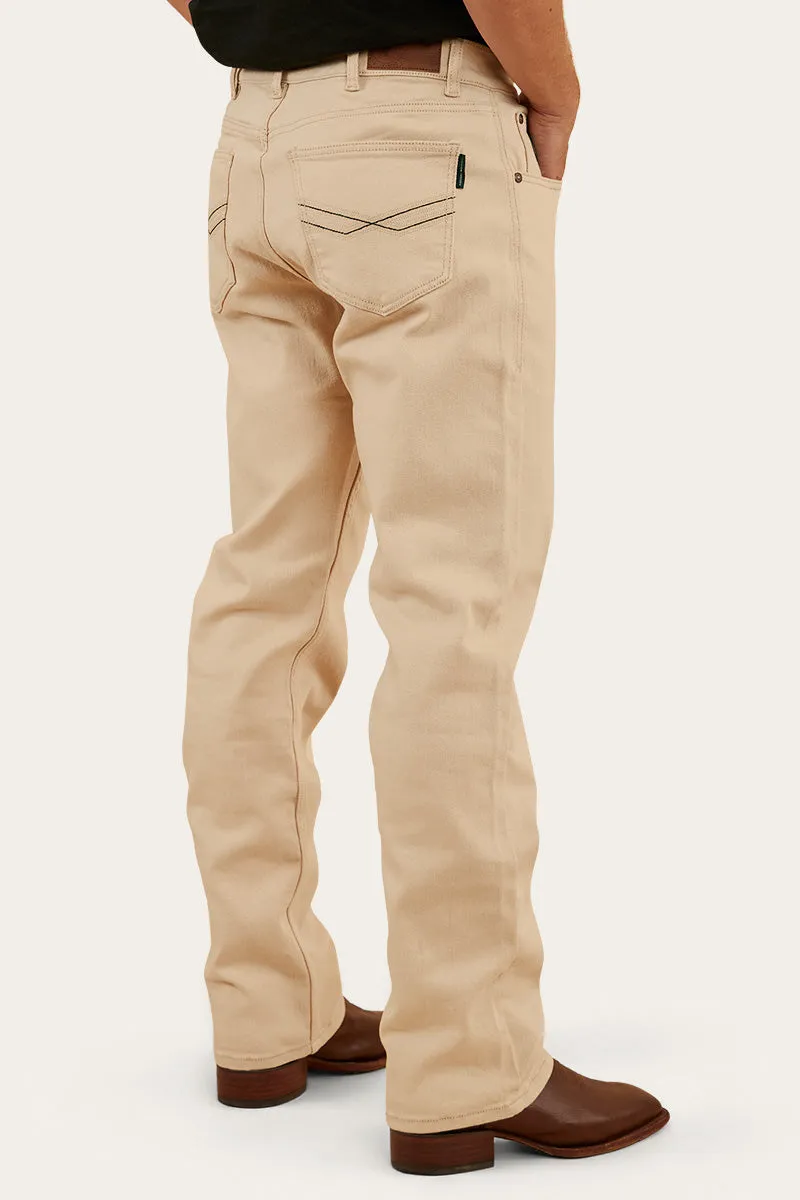 Muster Mens Slim Straight Fit Jean - Dark Sand