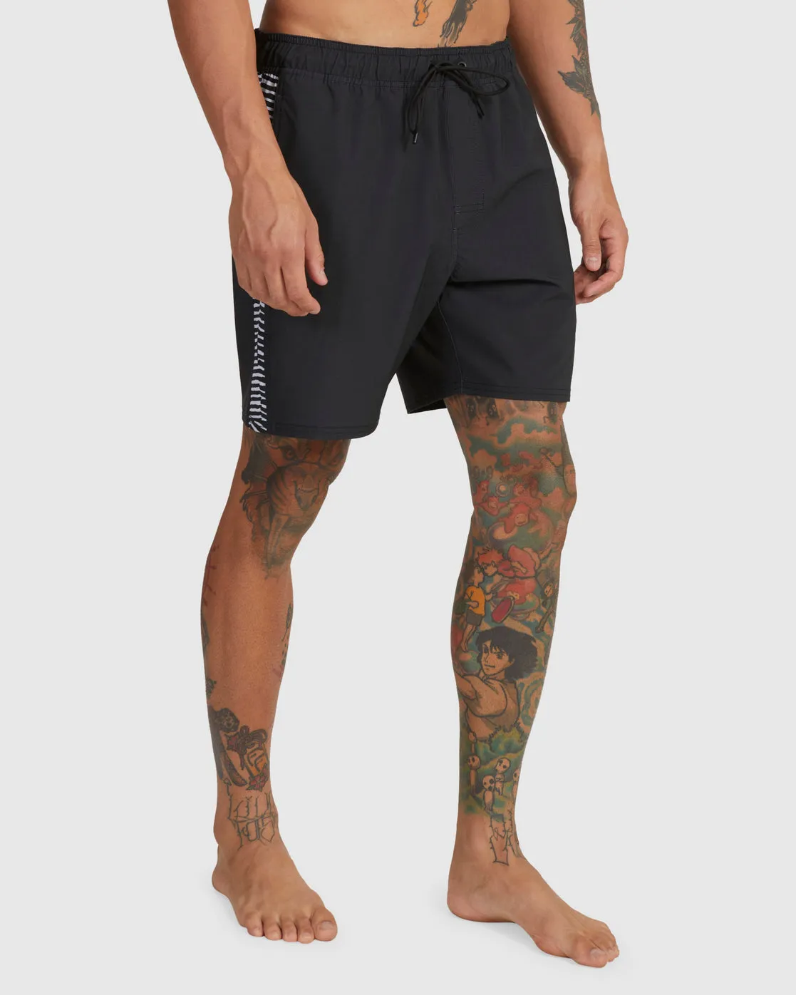 Noise Elastic Waist 17 Boardshorts - Black