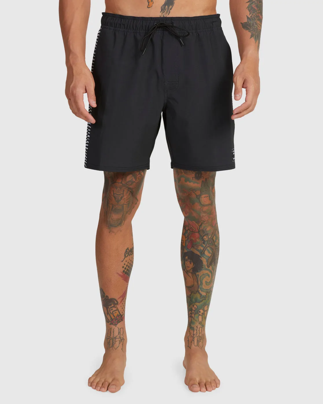 Noise Elastic Waist 17 Boardshorts - Black