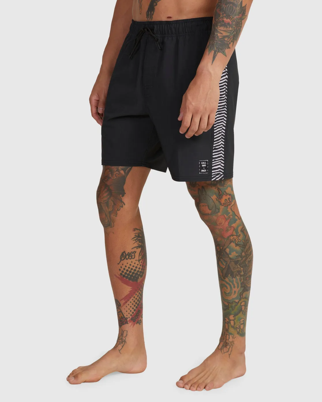 Noise Elastic Waist 17 Boardshorts - Black