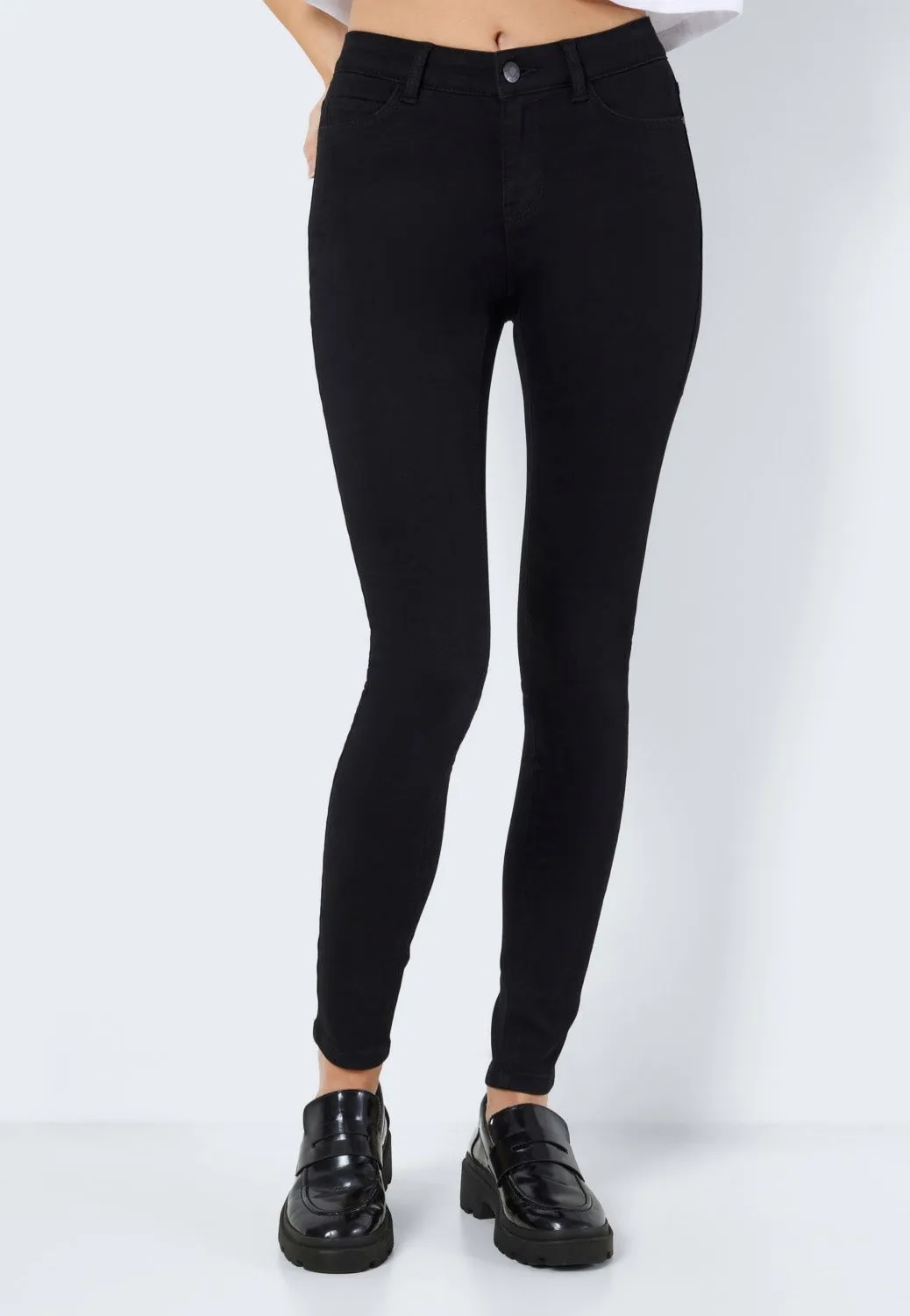 Noisy May - Billie Normal Waist Skinny Black - Jeans