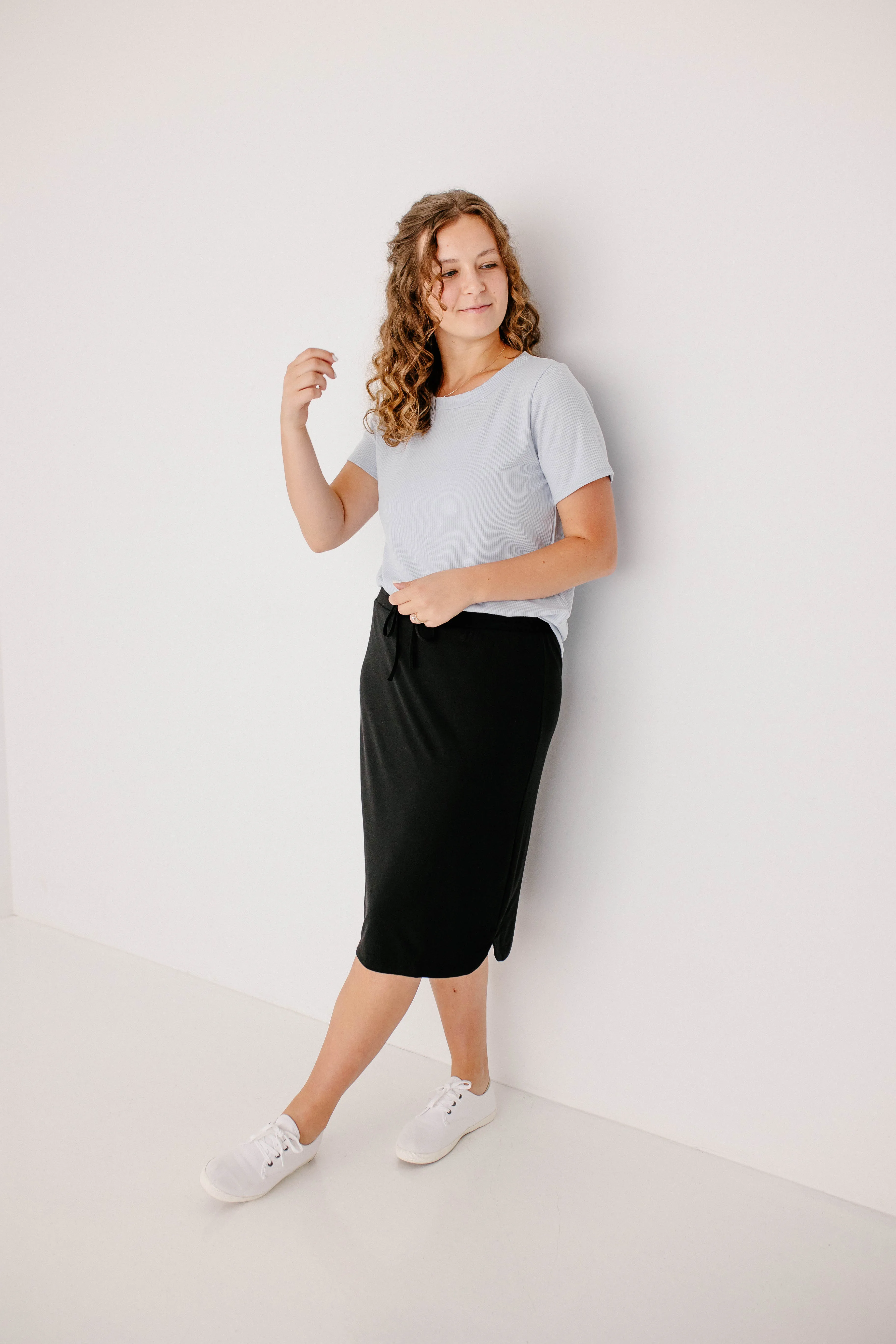 'Olivia' Skirt in Black FINAL SALE