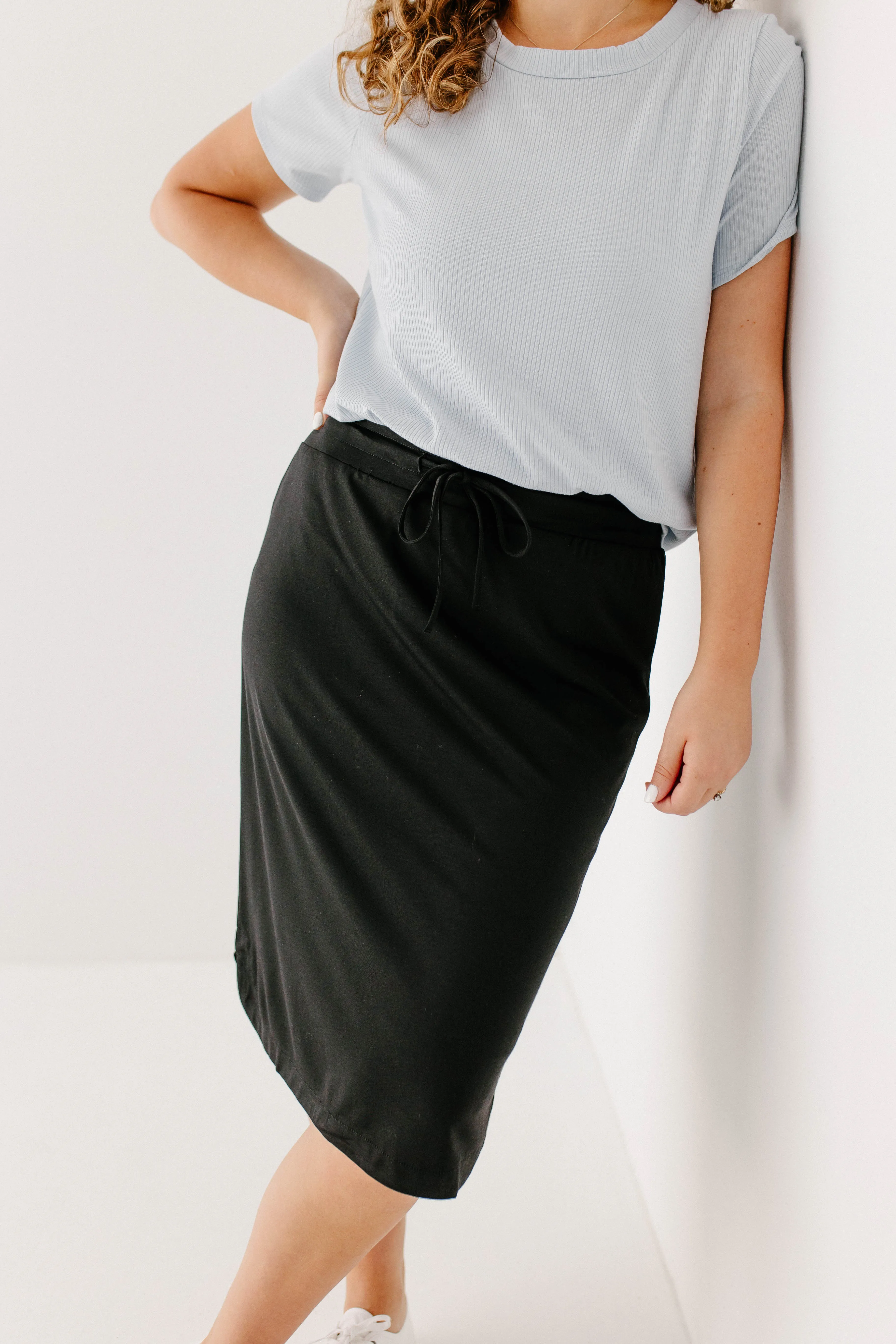 'Olivia' Skirt in Black FINAL SALE