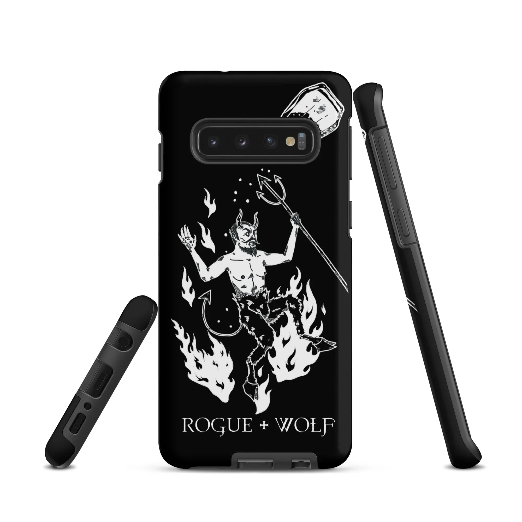 One Salty Devil B&W Tough Phone Case for Samsung - Witchy Goth Anti-scratch Shockproof Cover