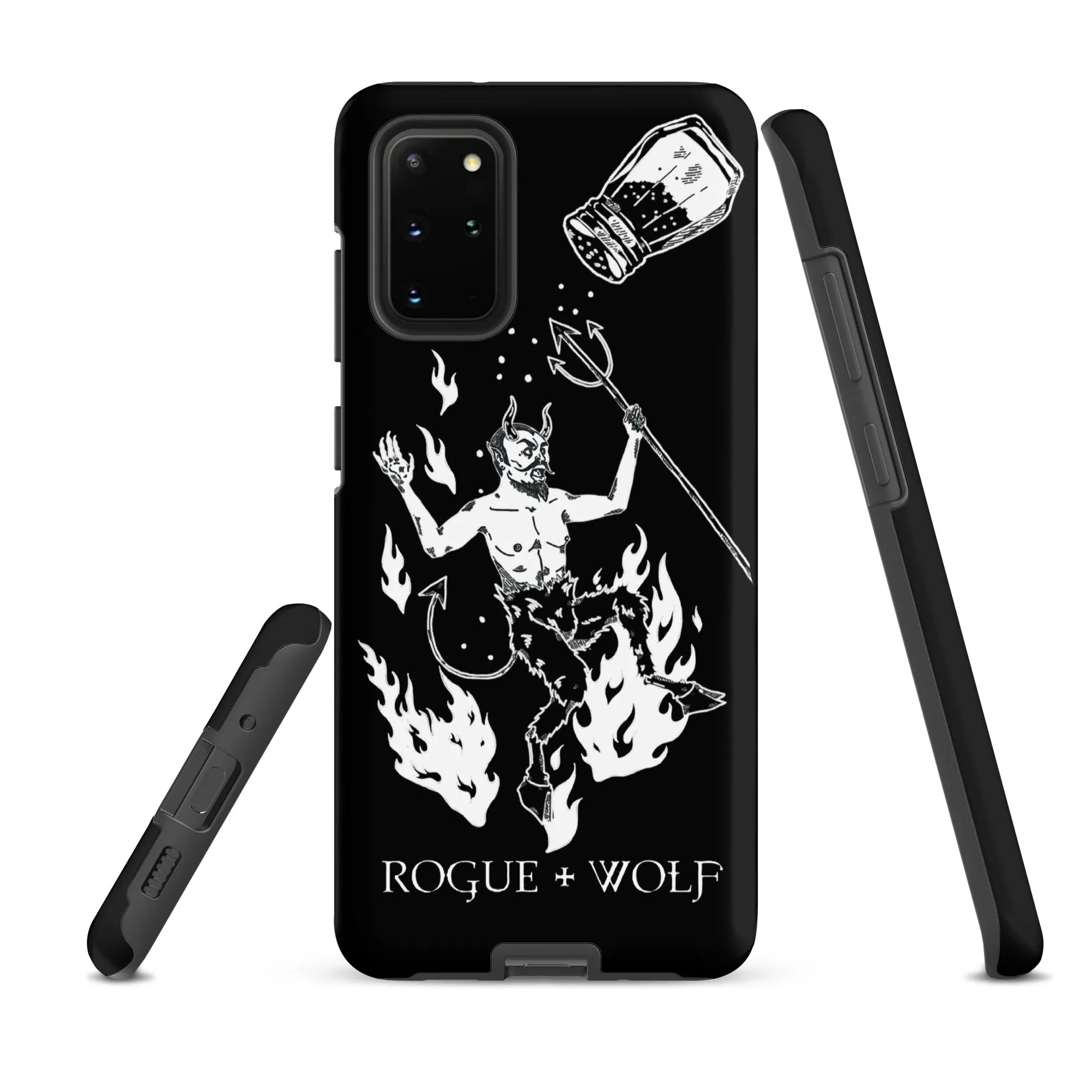 One Salty Devil B&W Tough Phone Case for Samsung - Witchy Goth Anti-scratch Shockproof Cover