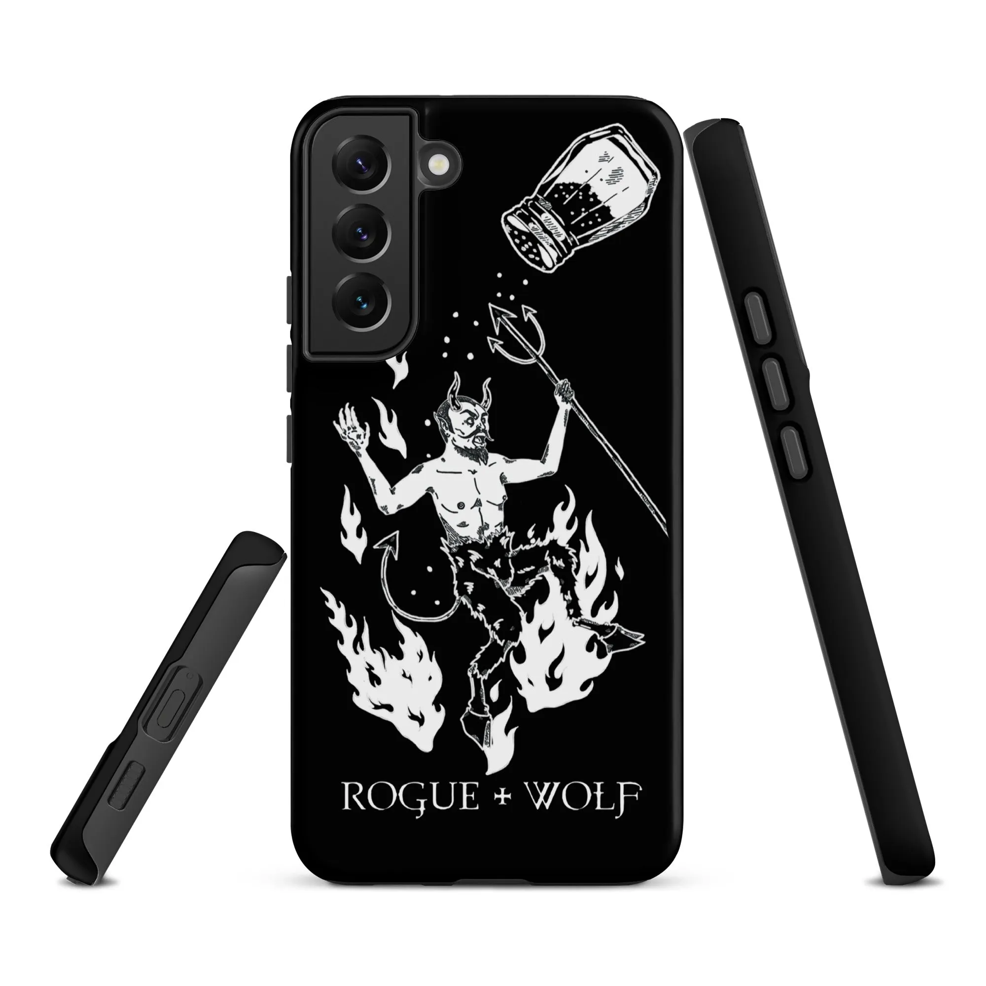 One Salty Devil B&W Tough Phone Case for Samsung - Witchy Goth Anti-scratch Shockproof Cover