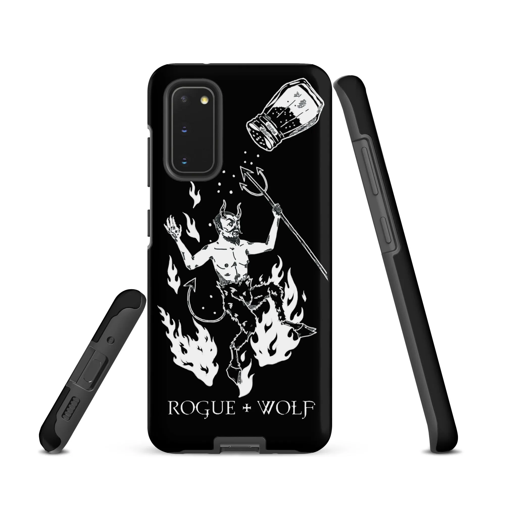 One Salty Devil B&W Tough Phone Case for Samsung - Witchy Goth Anti-scratch Shockproof Cover