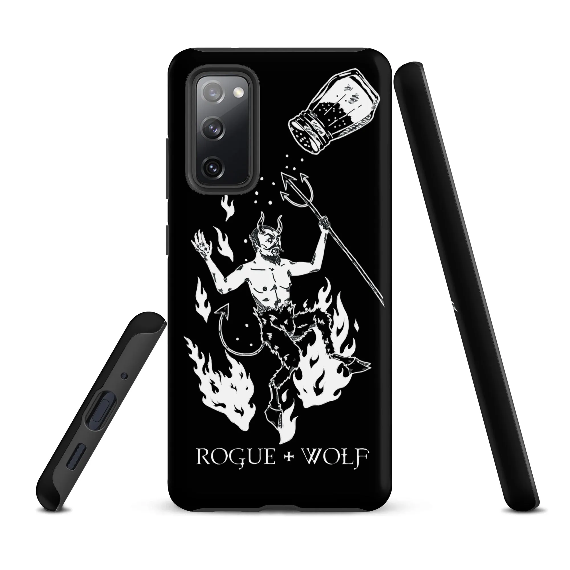 One Salty Devil B&W Tough Phone Case for Samsung - Witchy Goth Anti-scratch Shockproof Cover