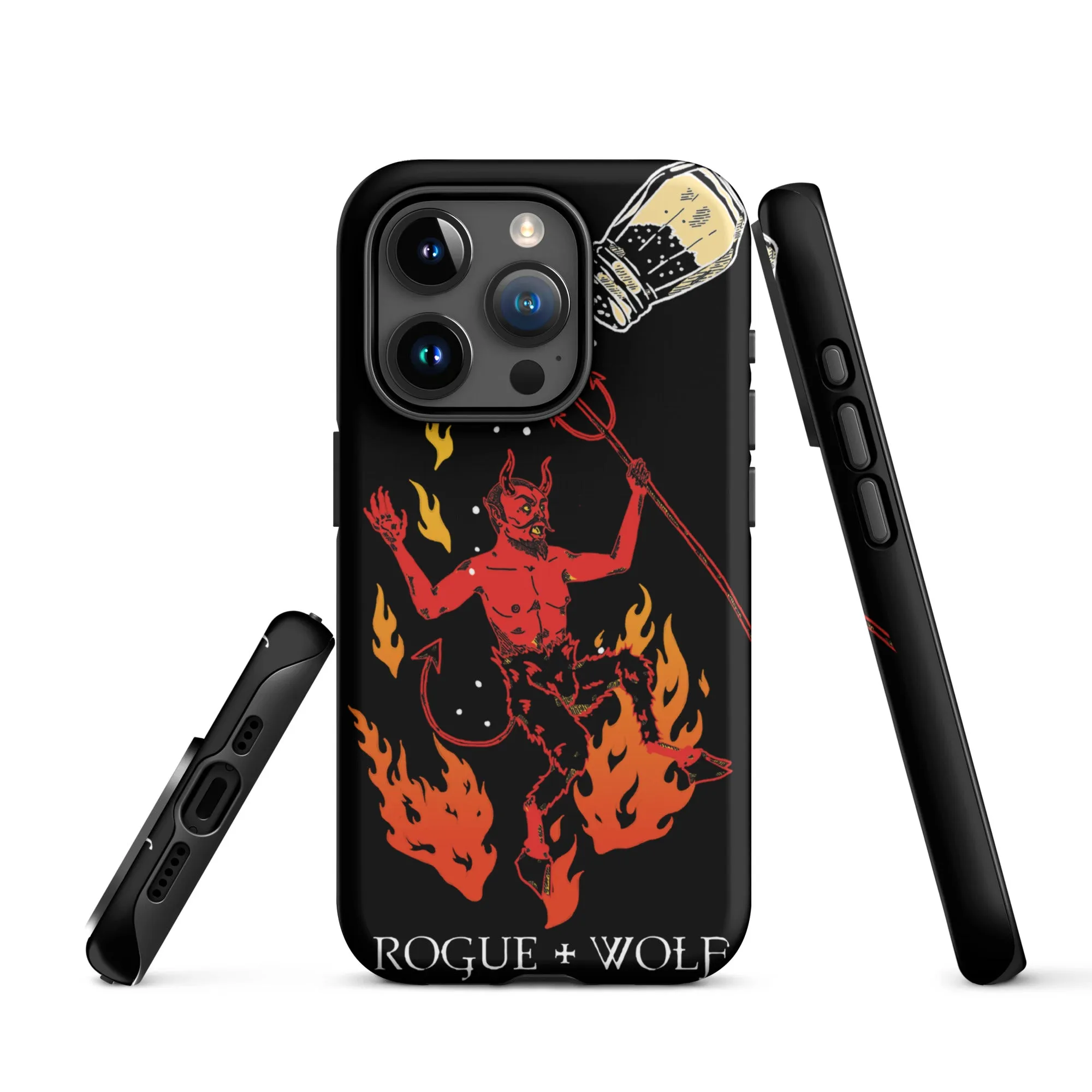 One Salty Devil Tough Phone Case for iPhone - Shockproof Anti-scratch Witchy Goth Cover Accessory