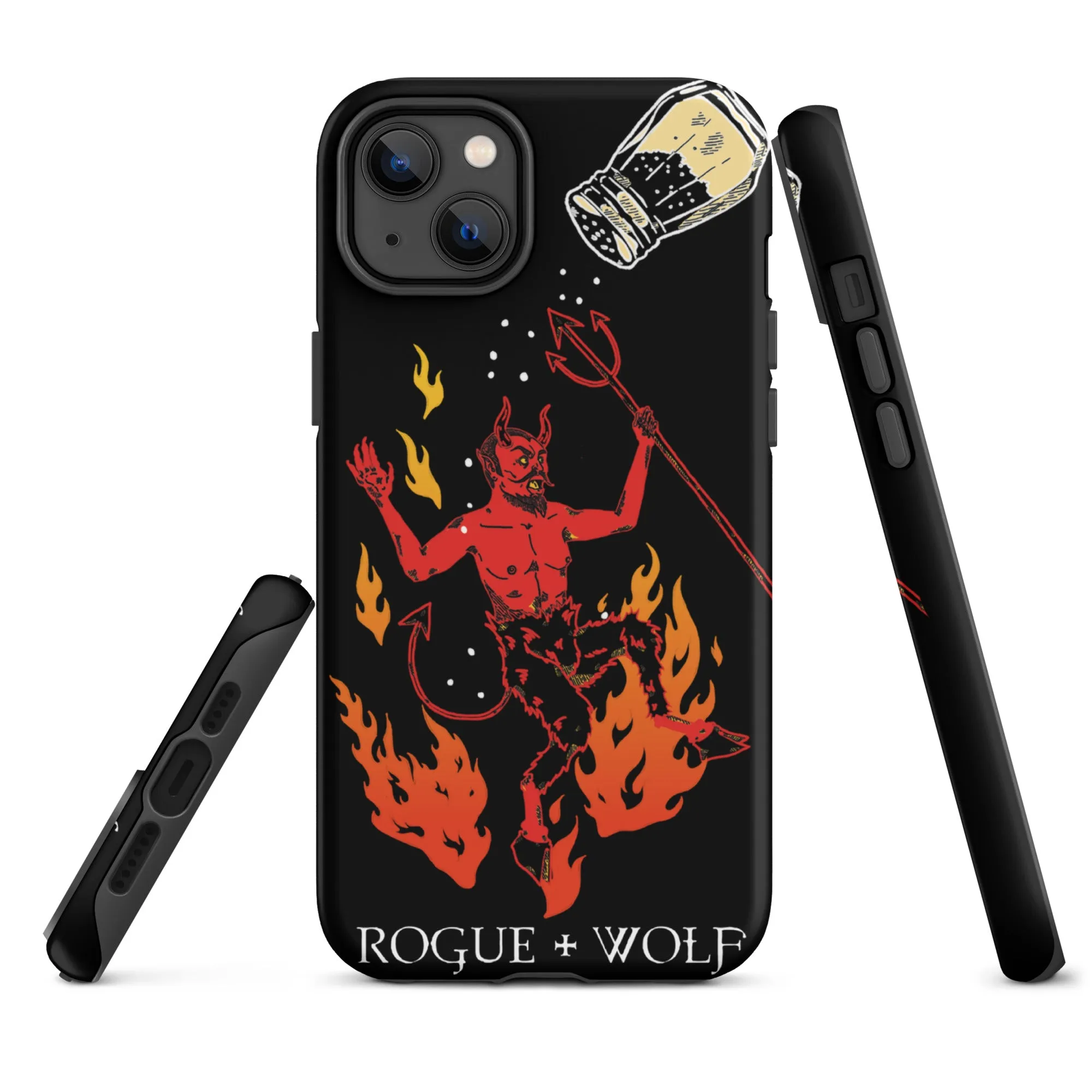 One Salty Devil Tough Phone Case for iPhone - Shockproof Anti-scratch Witchy Goth Cover Accessory