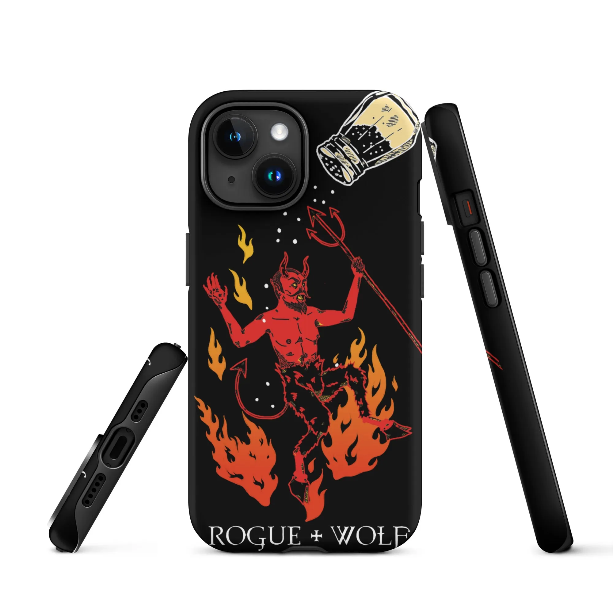 One Salty Devil Tough Phone Case for iPhone - Shockproof Anti-scratch Witchy Goth Cover Accessory