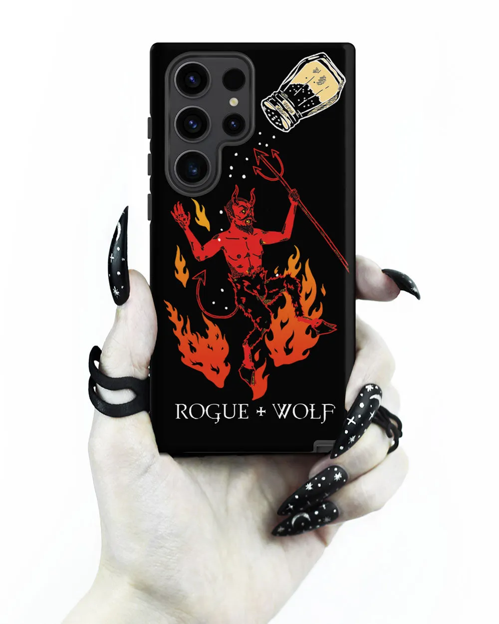 One Salty Devil Tough Phone Case for Samsung - Witchy Phone Accessories Goth Anti-Scratch Shockproof Cover