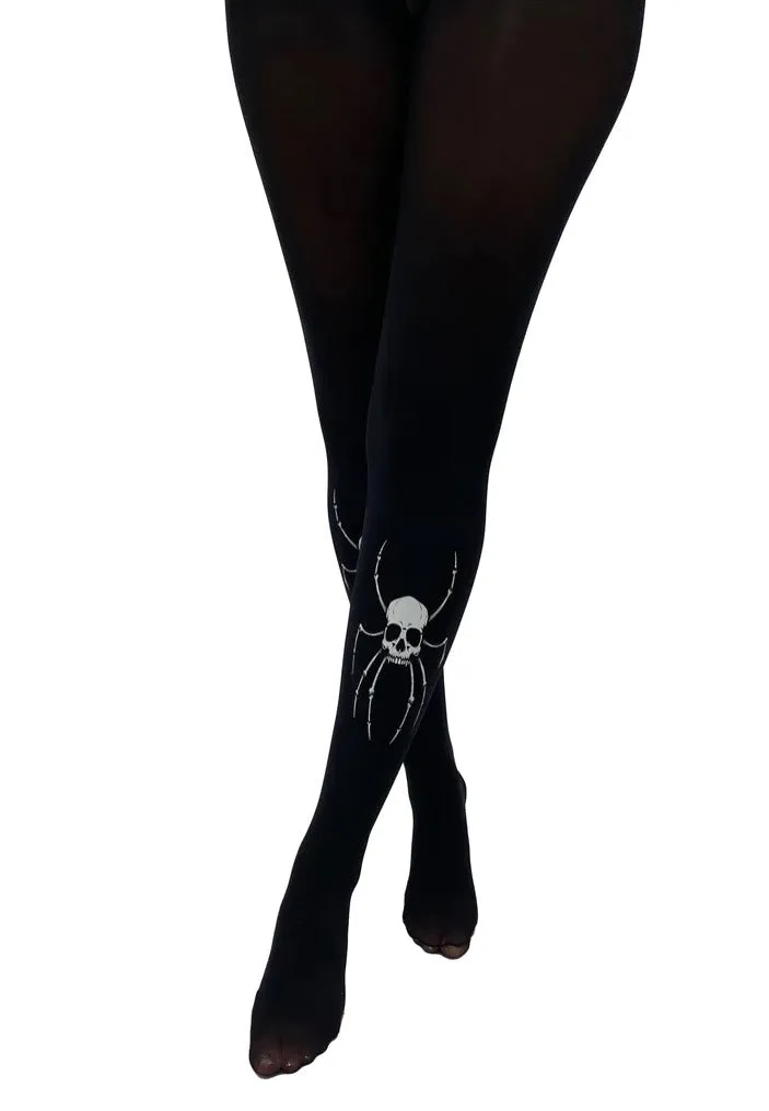 Pamela Mann - Spider Skeleton Transfer Black - Tights