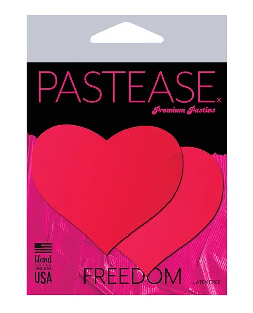 Pastease Basic Heart Black Light Reactive - Neon Red