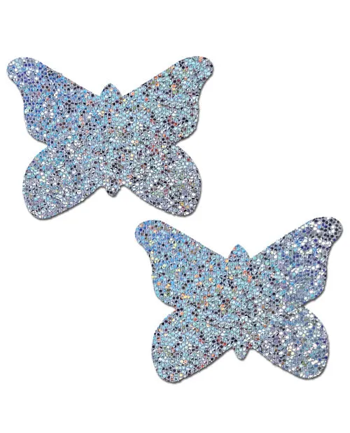 Pastease  Glitter Butterfly - Silver O/S