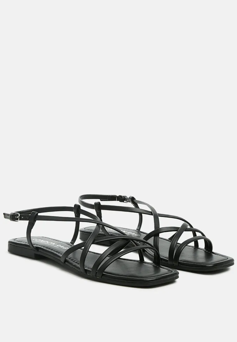 Petal Molly Cuddles Cross Strap Detail Flat Sandals By Ruw