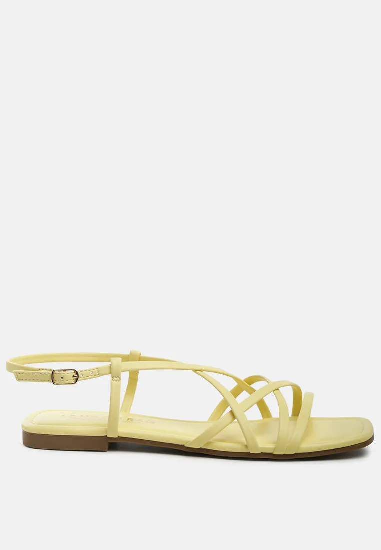 Petal Molly Cuddles Cross Strap Detail Flat Sandals By Ruw