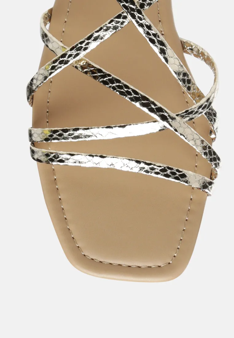 Petal Molly Cuddles Cross Strap Detail Flat Sandals By Ruw