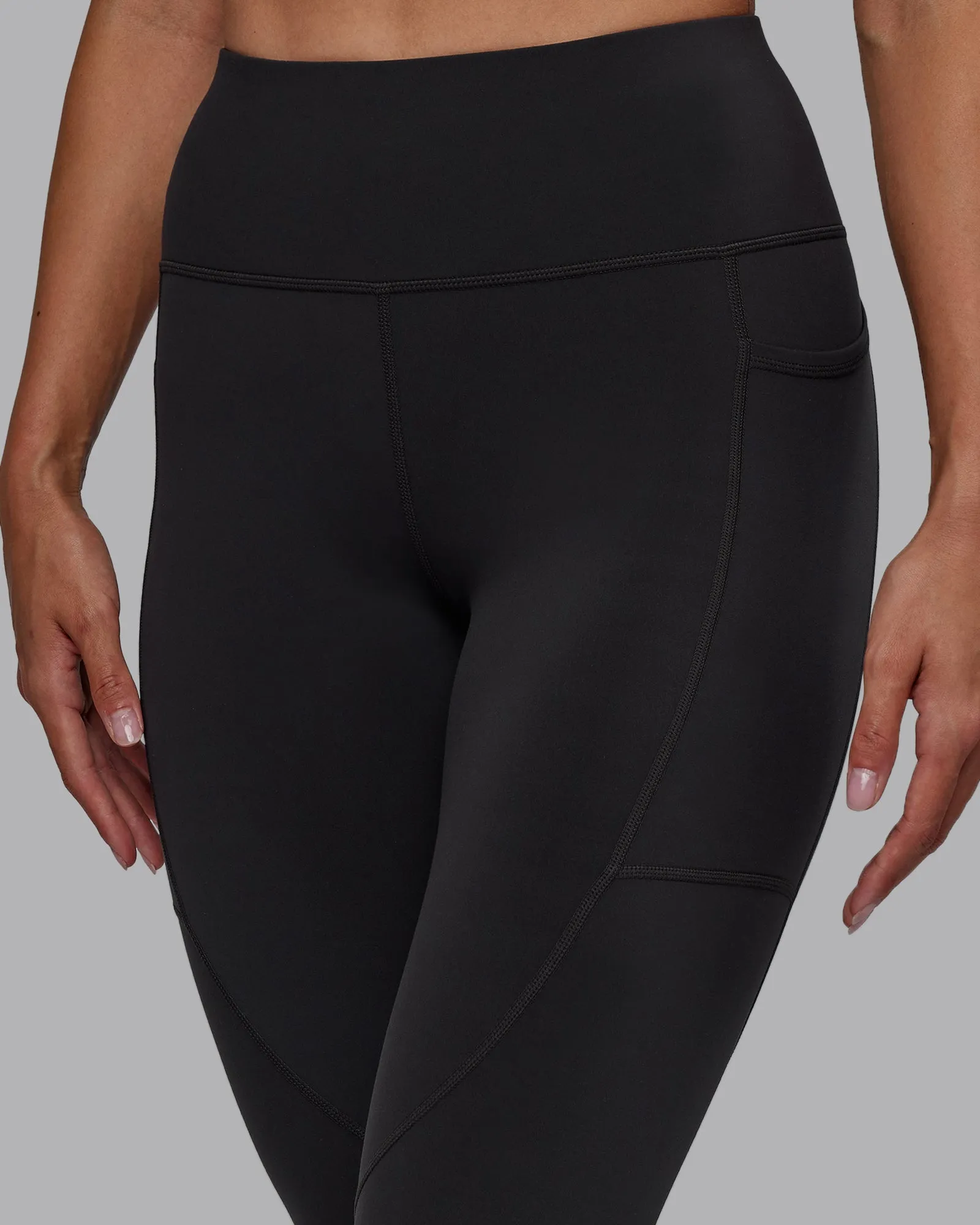 Rep Full Length Leggings - Pirate Black-White