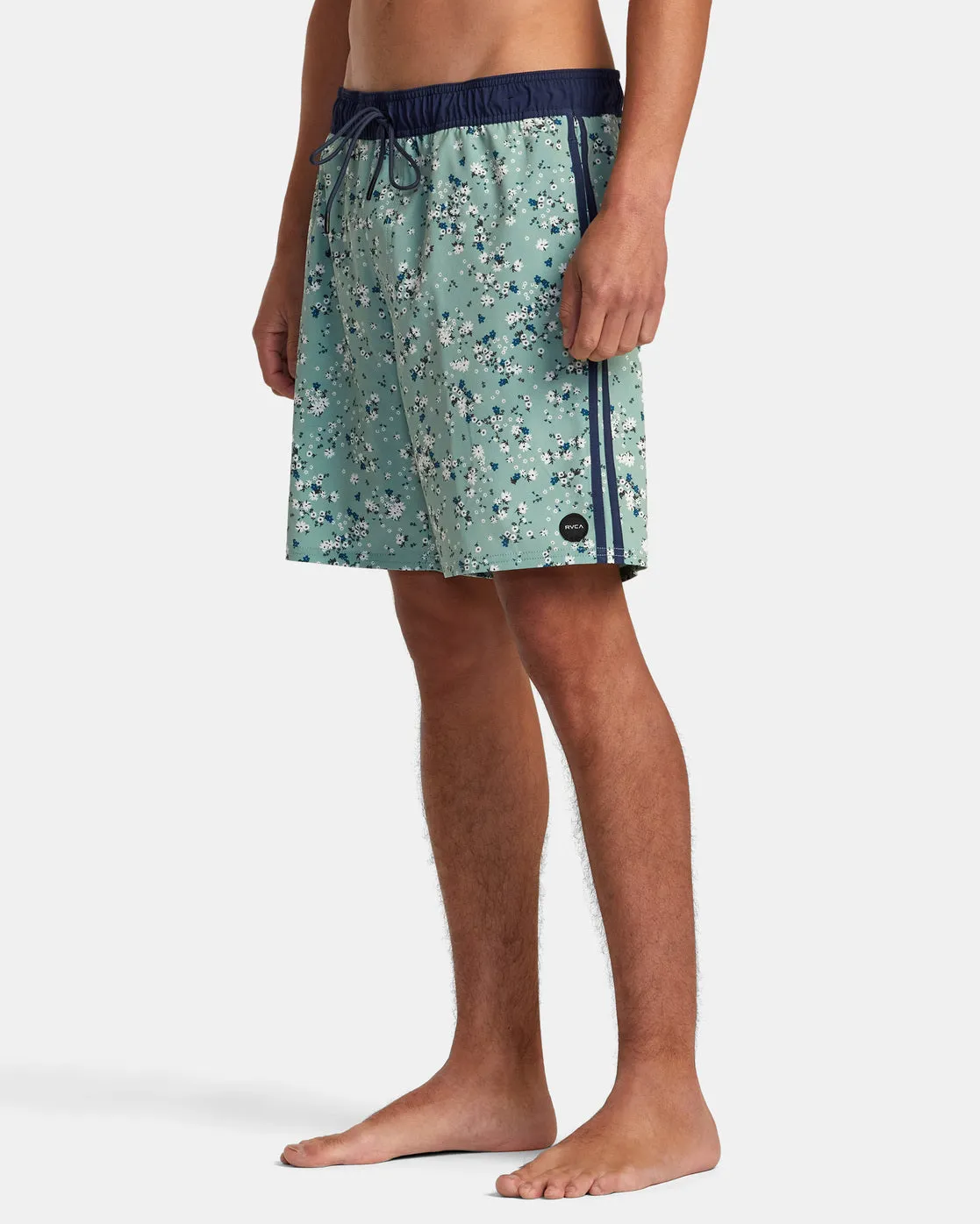 Restless Elastic Waist 17 Boardshorts - Green Haze