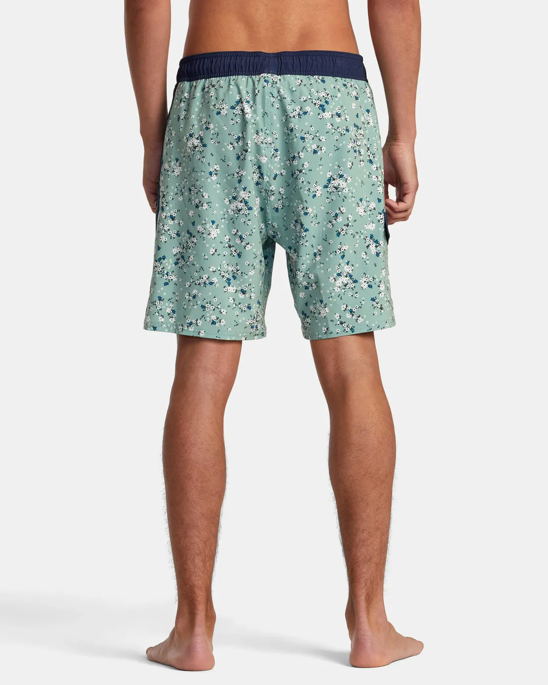 Restless Elastic Waist 17 Boardshorts - Green Haze