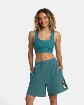 Rose Machado Baggy Oversized Sweat Shorts - Teal