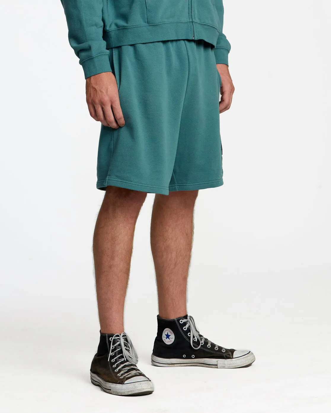 Rose Machado Baggy Oversized Sweat Shorts - Teal