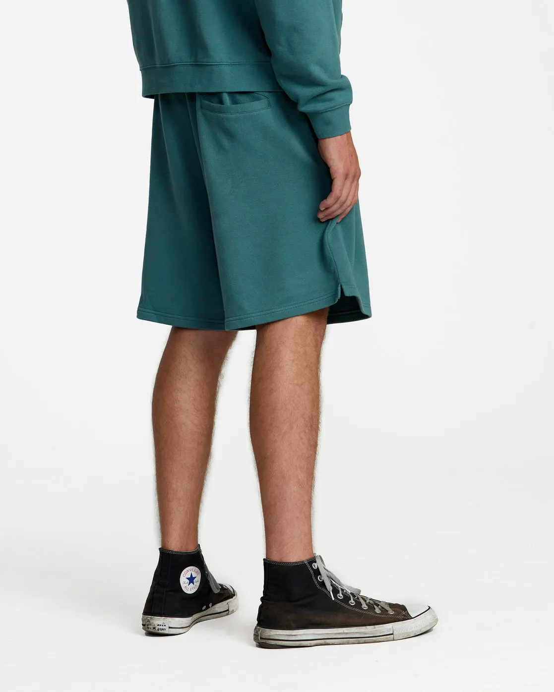 Rose Machado Baggy Oversized Sweat Shorts - Teal