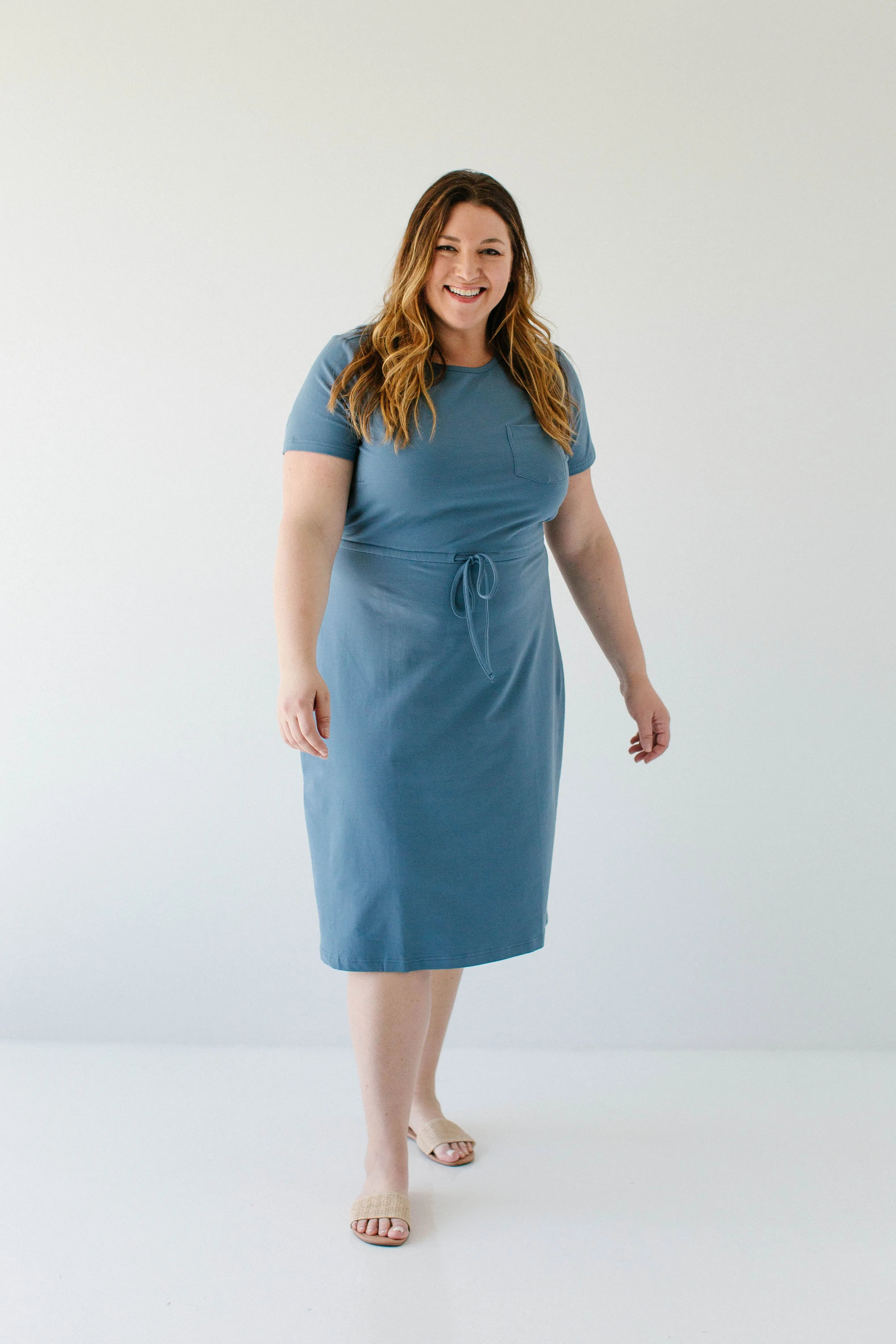 'Rosina' Cotton Blend Everyday Dress FINAL SALE