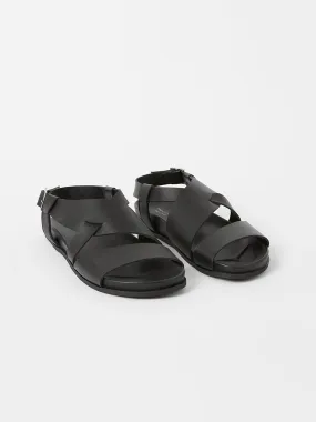 S W x Branca Asymmetric Footbed Sandals