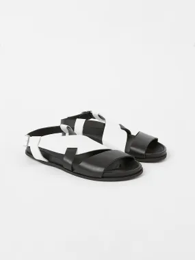 S W x Branca Asymmetric Footbed Sandals