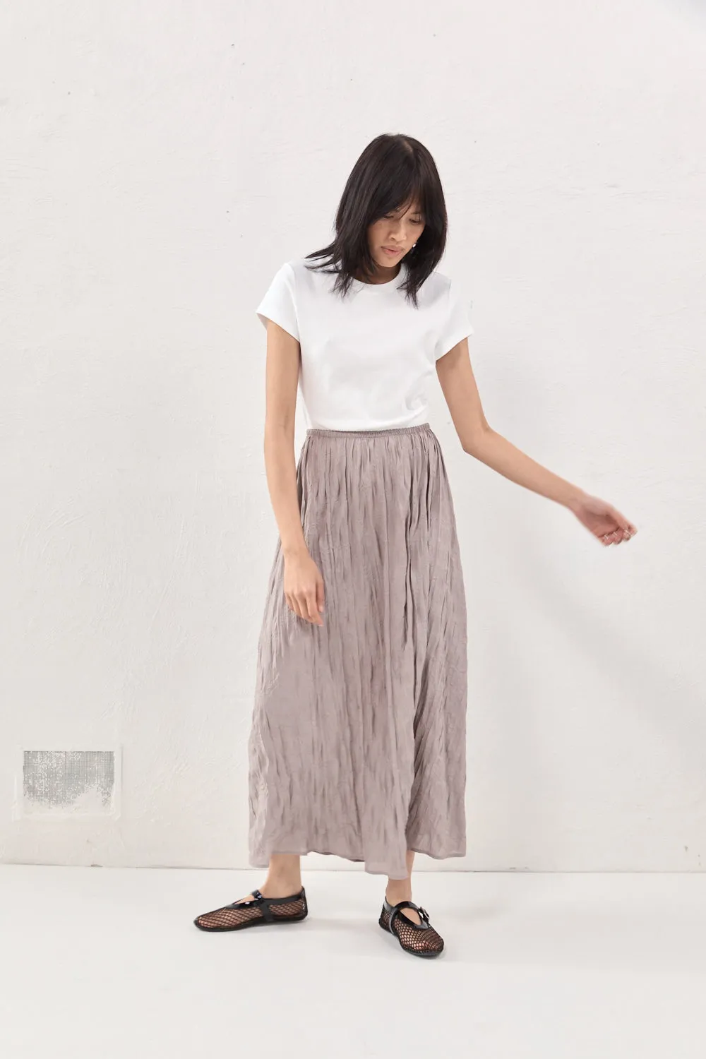 Solara Midi Skirt Smoke