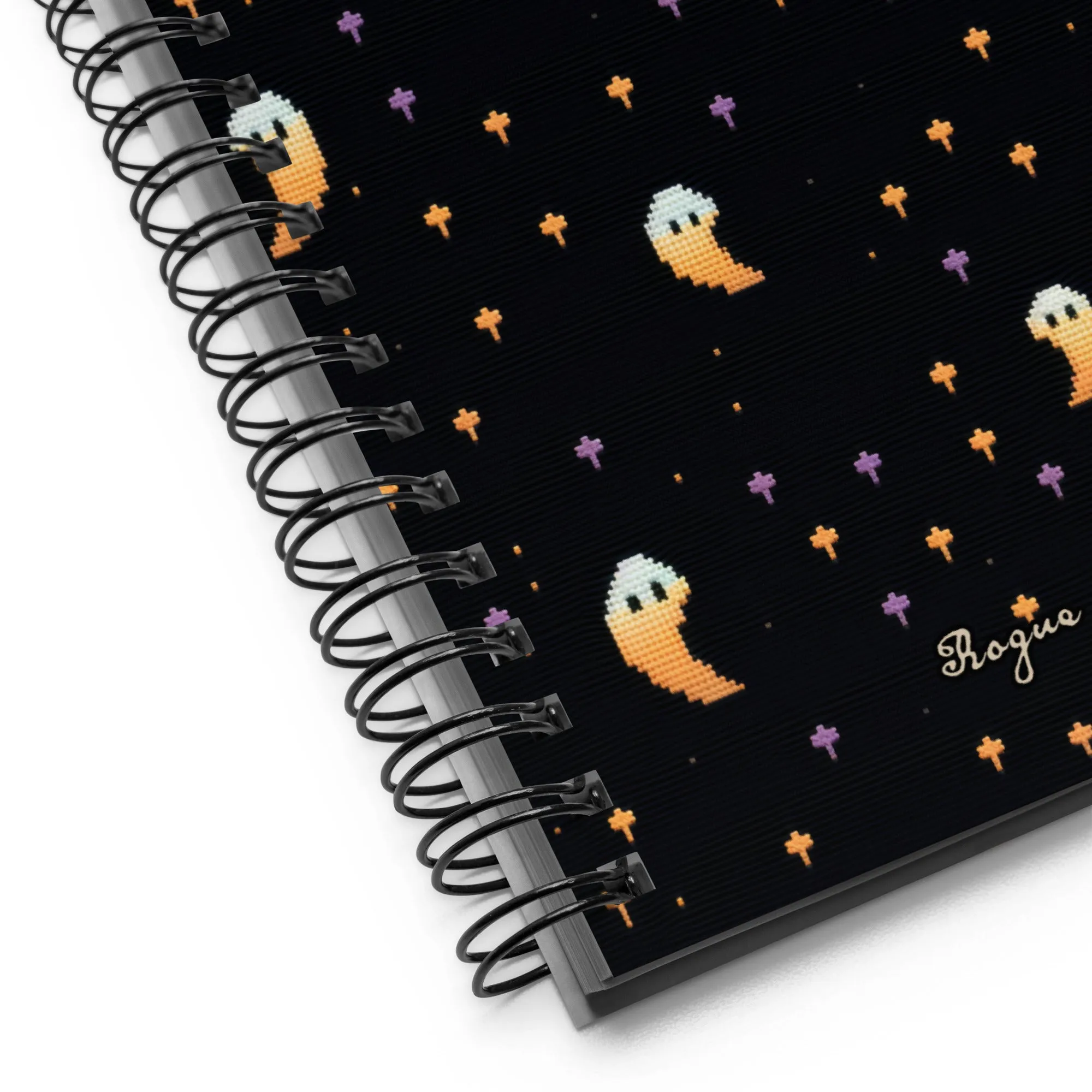 Spooky Soirée Spiral Notebook - Witchy Diary with Cute Ghosts, Uni & College Dark Academia Journal - Gothic Stationery