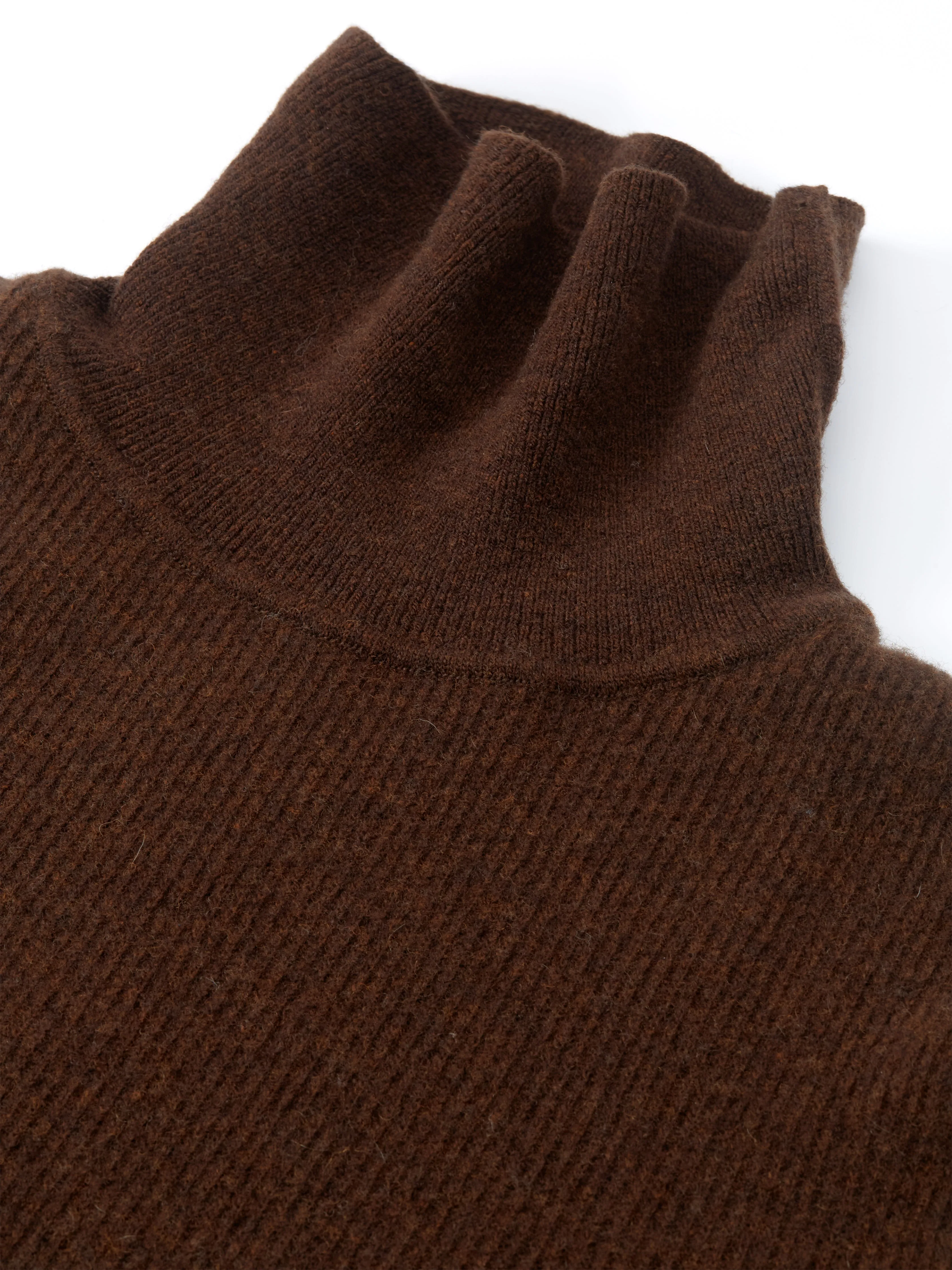 Talbot Roll Neck Jumper Hartwell Brown