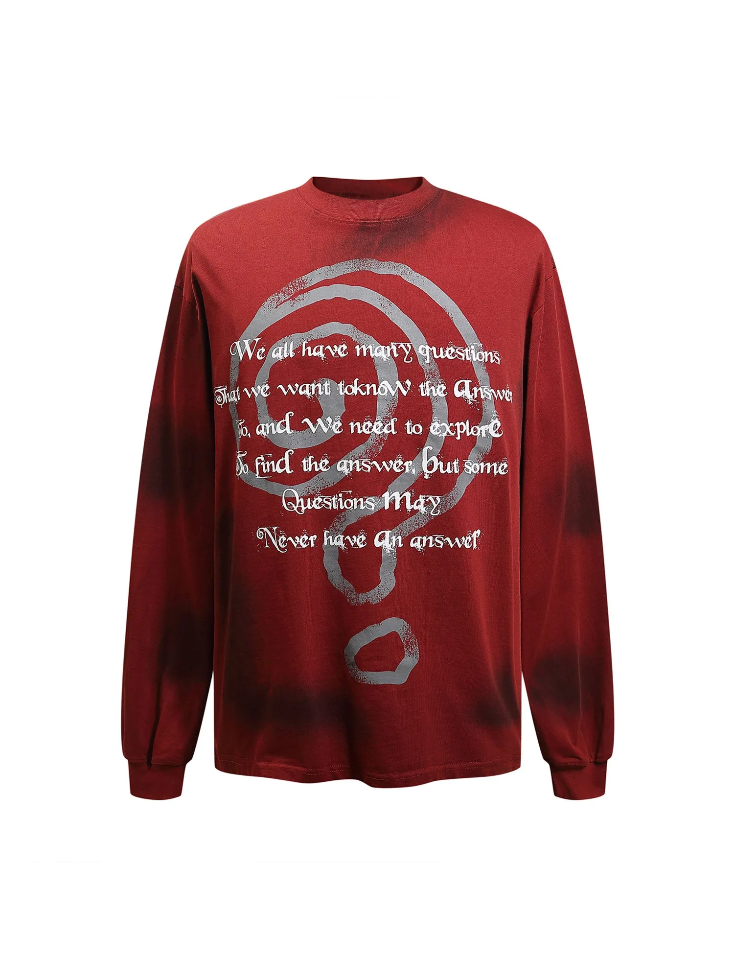 Thesupermade Spray Long Sleeve Street Hip-Hop T-shirt