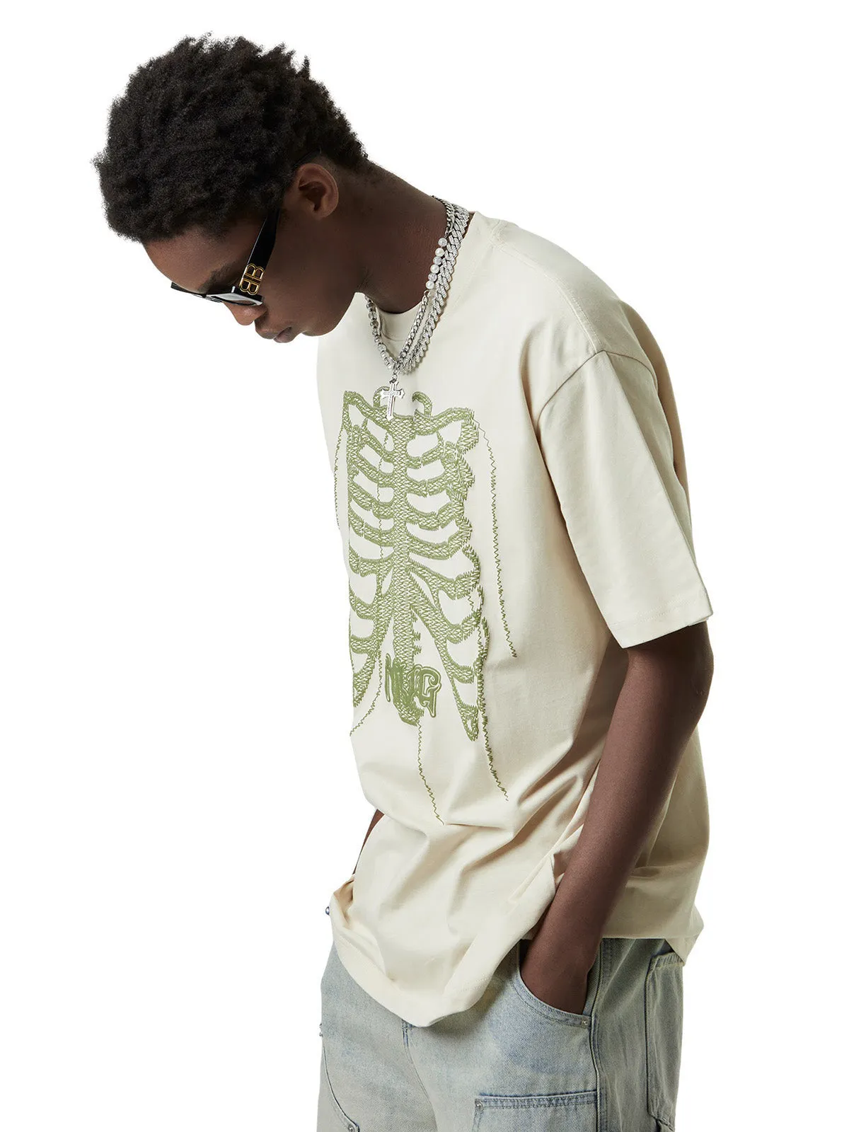 Thesupermade Street Skull Print T-shirt