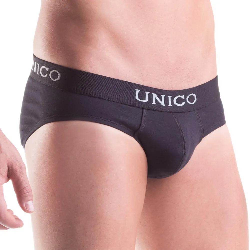 Unico Classic Unico Long-sleeved T-Shirt and Black Briefs Cotton Gift Set