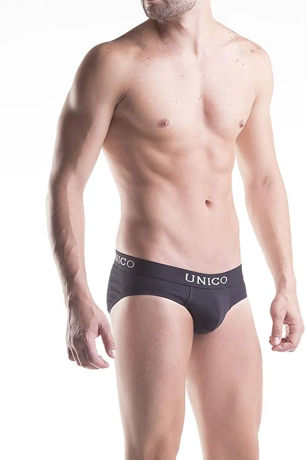 Unico Classic Unico Long-sleeved T-Shirt and Black Briefs Cotton Gift Set