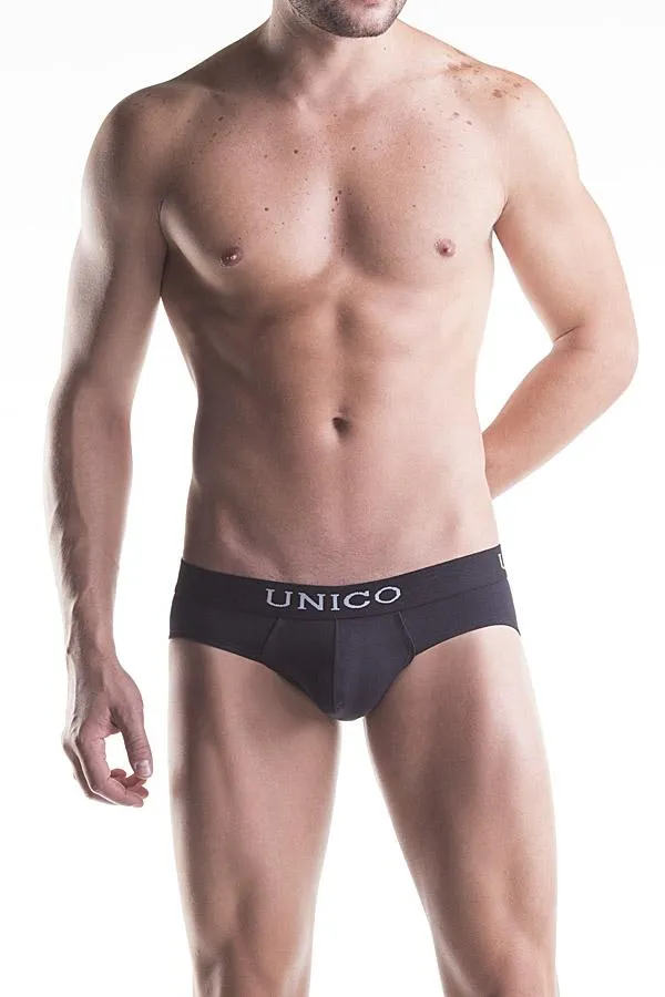 Unico Classic Unico Long-sleeved T-Shirt and Black Briefs Cotton Gift Set