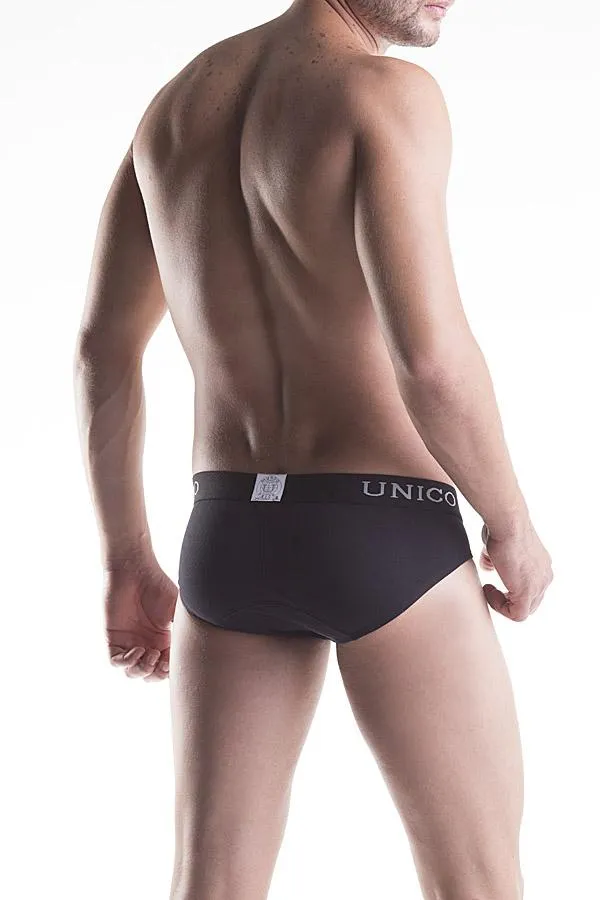 Unico Classic Unico Long-sleeved T-Shirt and Black Briefs Cotton Gift Set