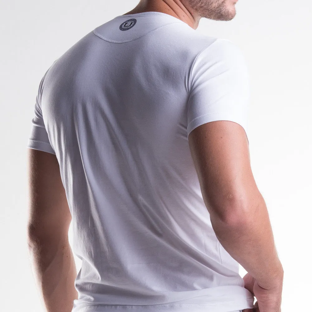 Unico Classic V-Neck Short Sleeve Tonic and Brief White Gift Set in Cotton