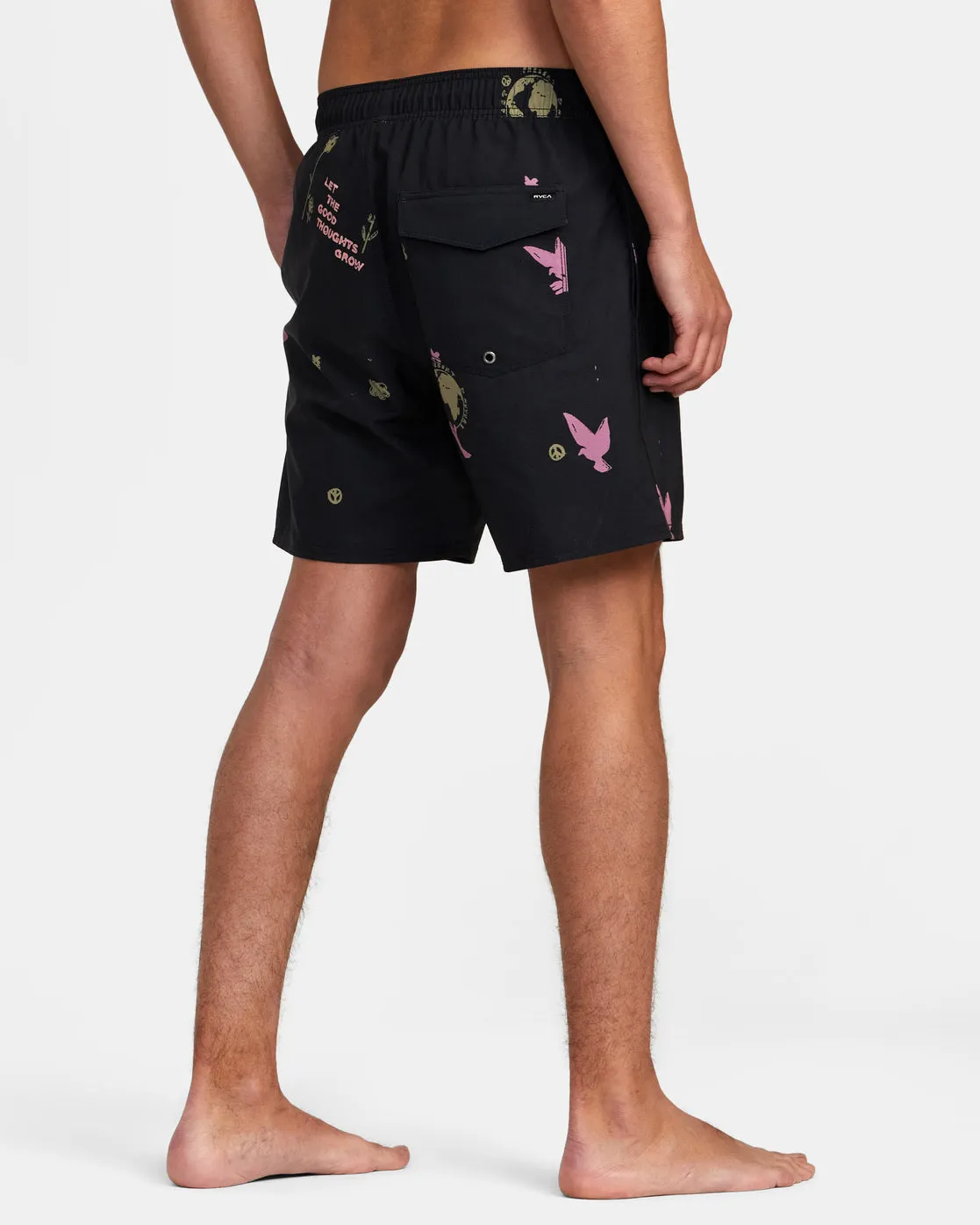 VA Pigment Elastic Waist 17 Boardshorts - Dark Plum