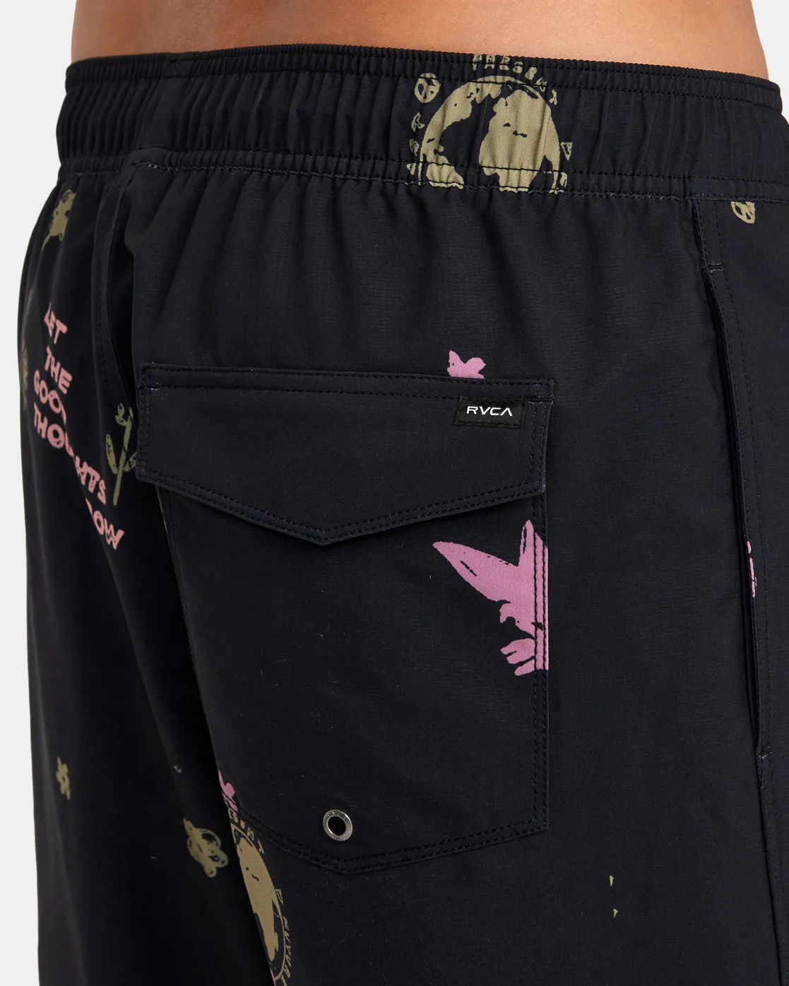 VA Pigment Elastic Waist 17 Boardshorts - Dark Plum