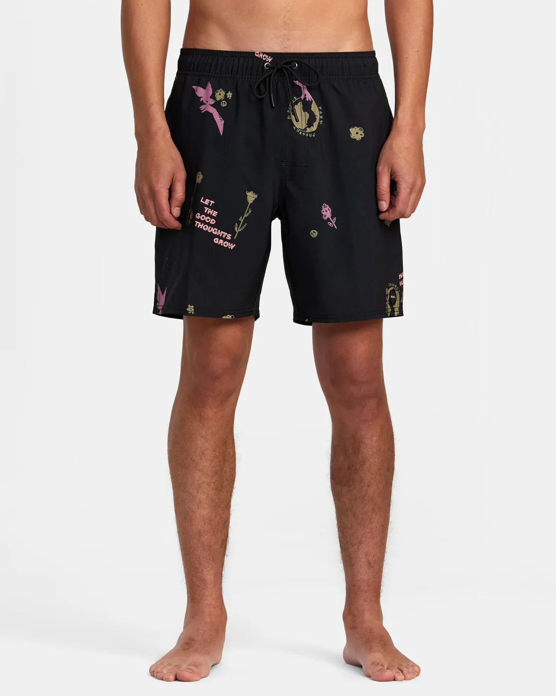 VA Pigment Elastic Waist 17 Boardshorts - Dark Plum