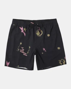 VA Pigment Elastic Waist 17 Boardshorts - Dark Plum