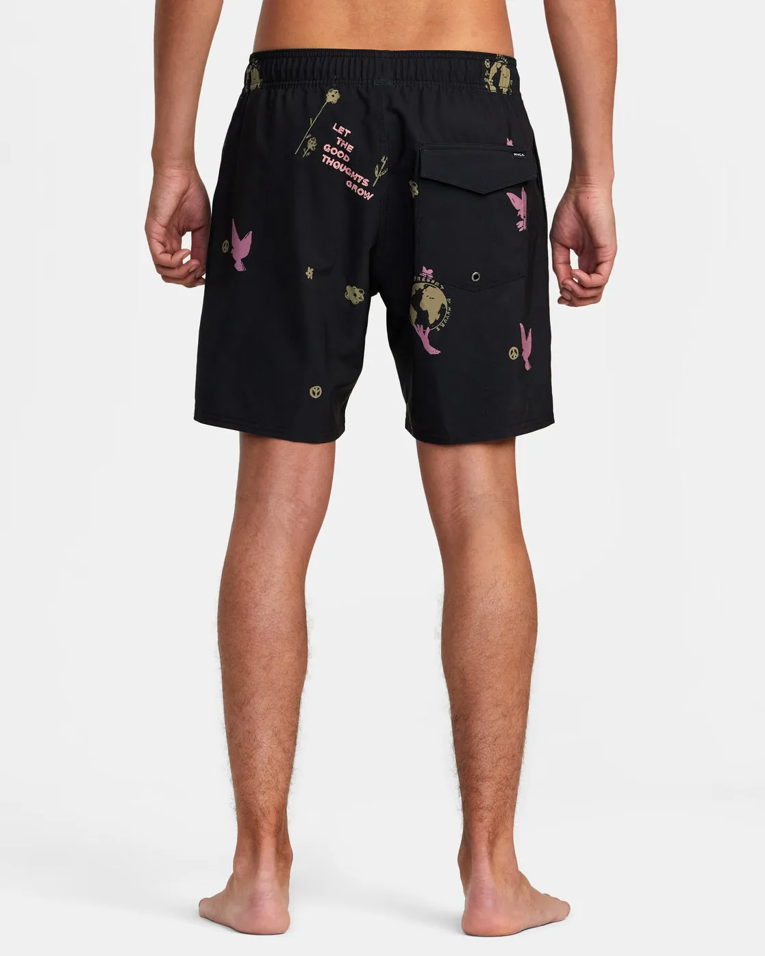 VA Pigment Elastic Waist 17 Boardshorts - Dark Plum