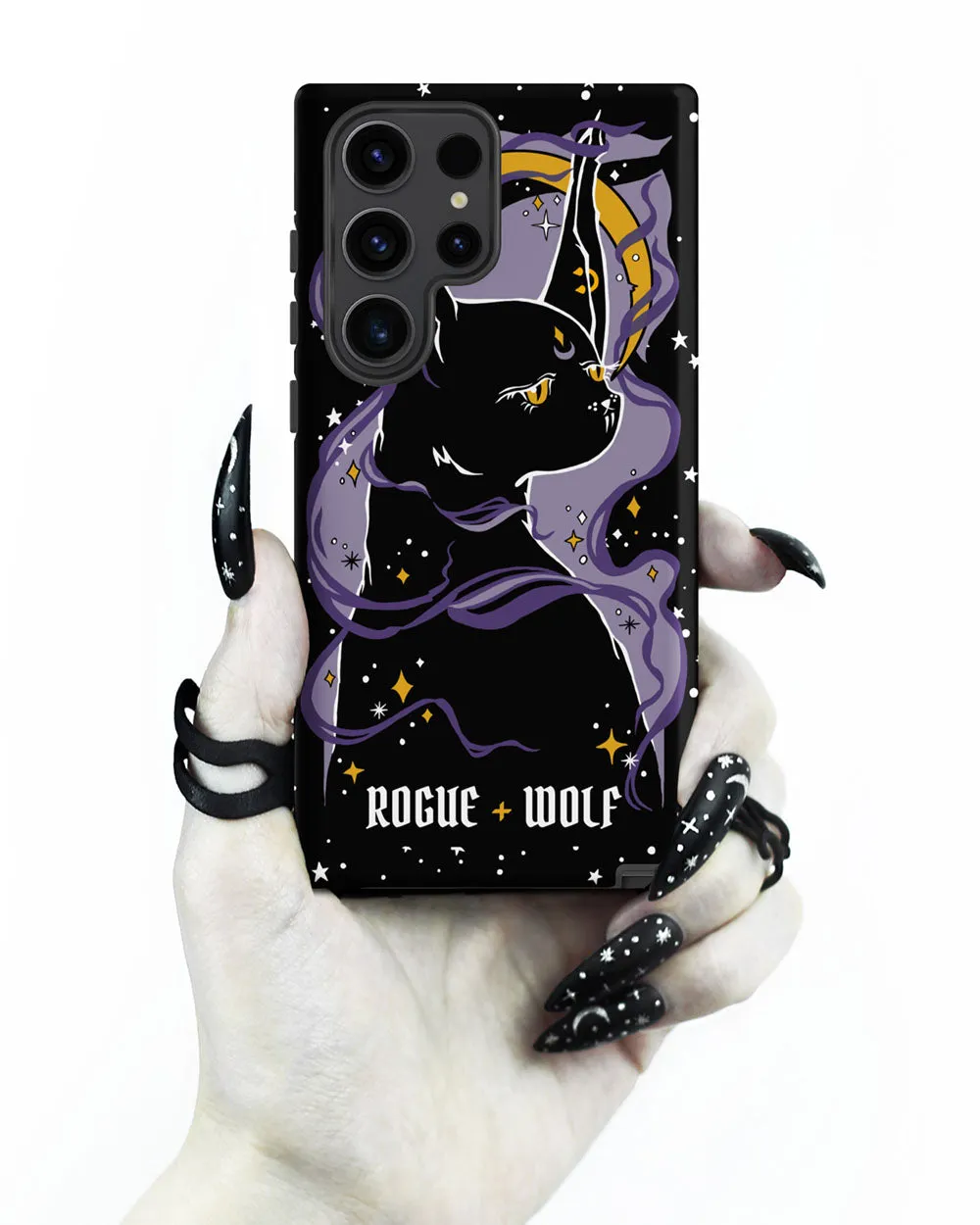 Witch Kitten Tough Phone Case for Samsung - Shockproof Anti-scratch Gothic Witchy Phone Accessories Cover