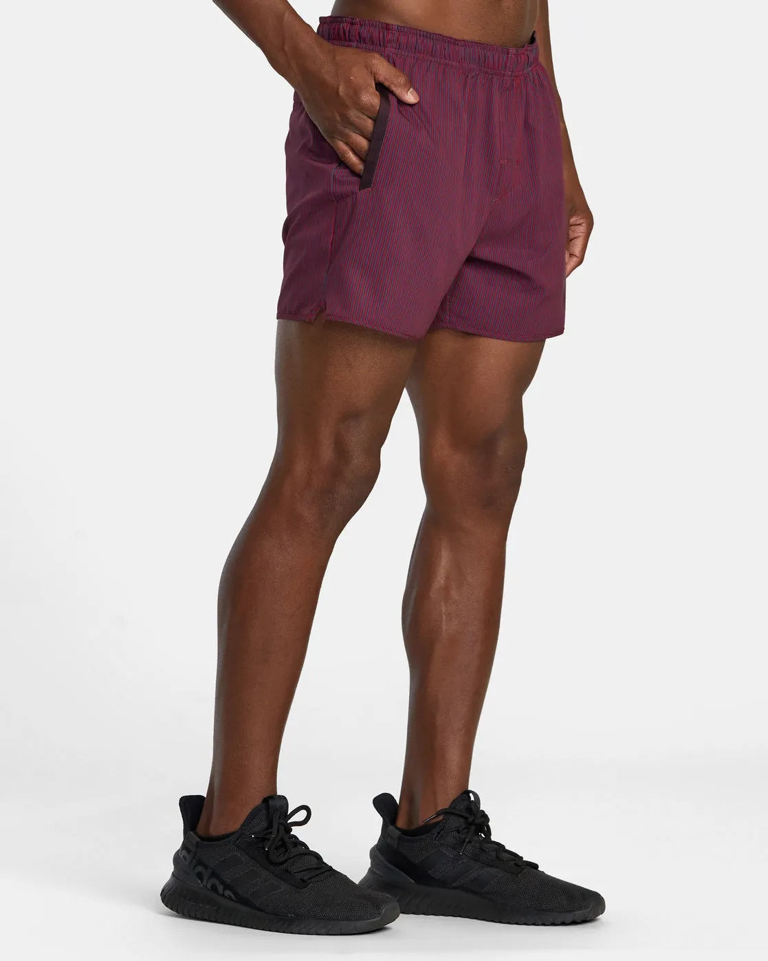 Yogger 15 Running Shorts - Deep Magenta Stripe