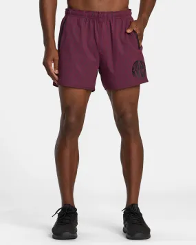 Yogger 15 Running Shorts - Deep Magenta Stripe