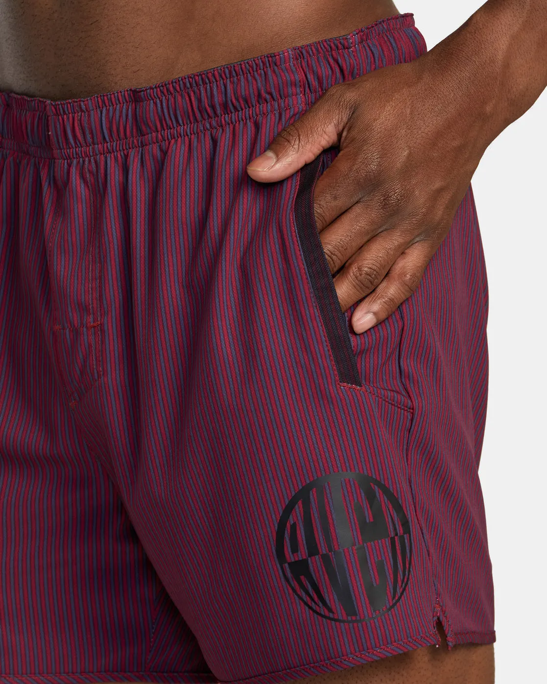 Yogger 15 Running Shorts - Deep Magenta Stripe